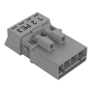 WAGO - Steckverbinder für steckbare Gebäudeinstallation Stecker 4-polig 890-254/062-000 grau − 50 Stück