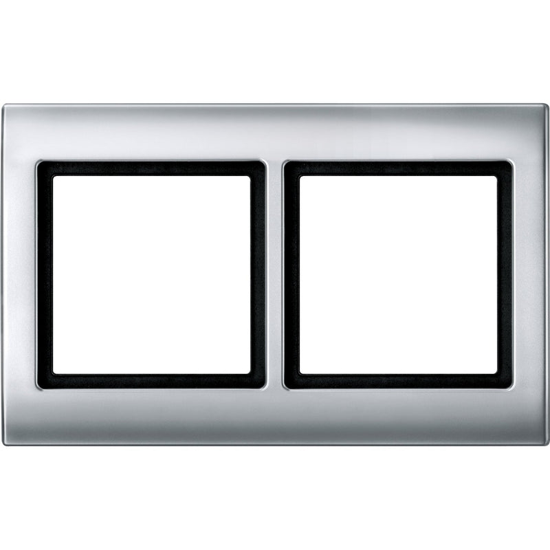 Merten - Abdeckrahmen Rahmen 2f.alu 400260 waage/senkrecht