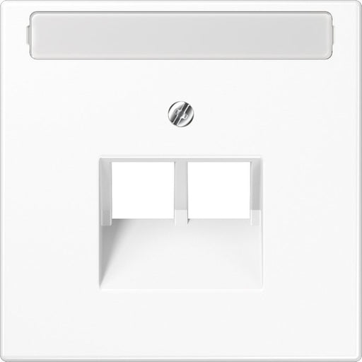 Jung - Einsatz/Abdeckung für Kommunikationstechnik Abdeckung Schriftfeld aws LS 969-2 NAUA WW für IAE/UAE-Dose
