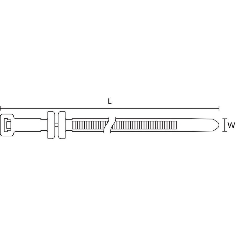 HellermannTyton - Kabelbinder Befestigungsbinder CTF250 PA66 BK 50 355x13mm − 1000 Stück