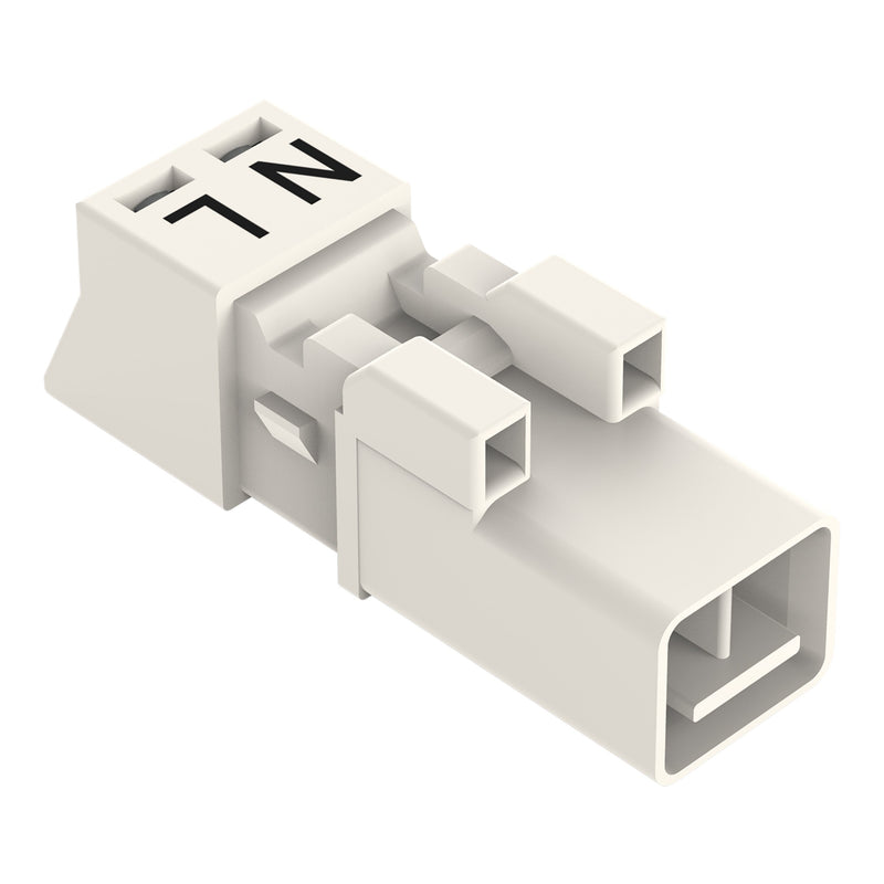 WAGO - Steckverbinder für steckbare Gebäudeinstallation Stecker 2-polig 890-232 weiß − 50 Stück