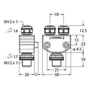 Turck - Passiver Sensor-/Aktor-Verteiler (mit Leitung) Zweifachverteiler VB2FSM52FKM4.4/S2087 − 1 Stück