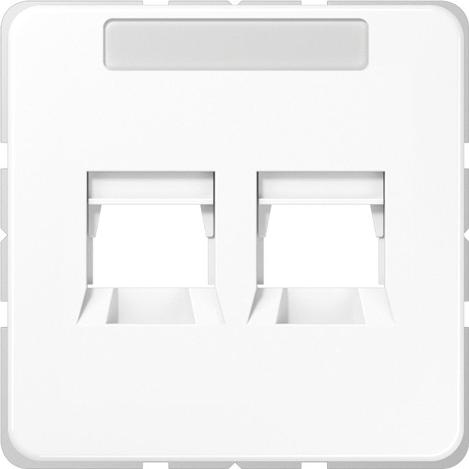 Jung - Einsatz/Abdeckung für Kommunikationstechnik Abdeckung Schriftfeld aws CD 569-25 WE WW für Mod.Jack Buchsen
