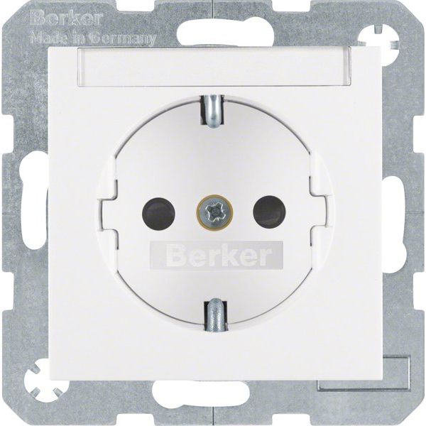 Berker - Steckdose Schuko-Steckdose pws 47491909 + Beschriftungsfeld