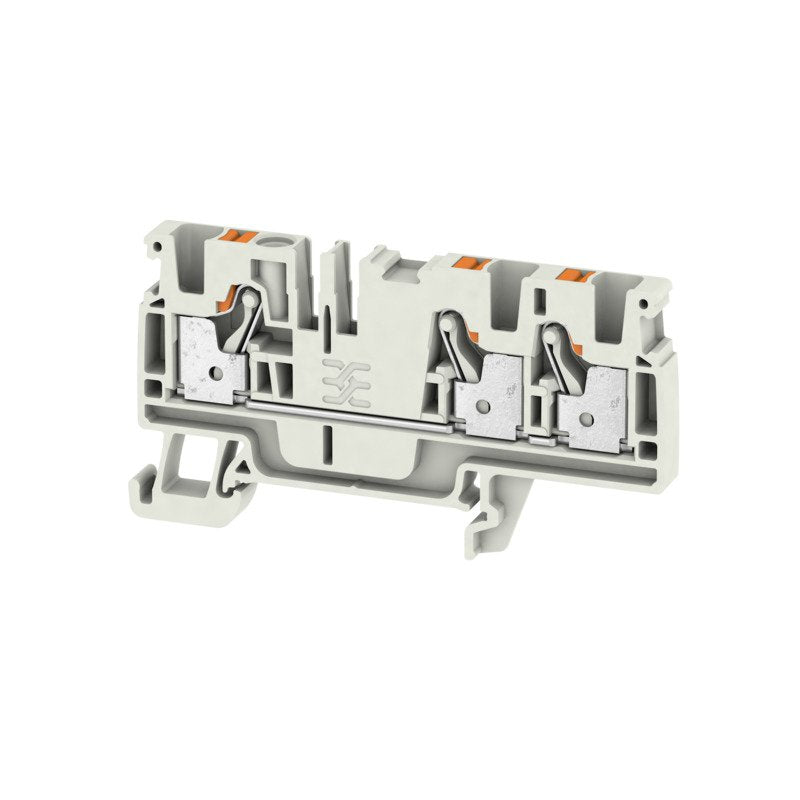 Weidmüller - Durchgangs-Reihenklemme Klemme A3C 4 LTGY PUSH IN, 4 mm² − 50 Stück