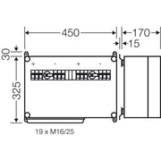 Hensel - Dose, Gehäuse für Montage auf der Wand/Decke PV-GAK, m. ÜSE u.Sicherung Mi PV 3321 6xPV-String auf 1xWR