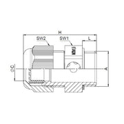 Jacob - Kabelverschraubung K348-1016-02 PERFECT AirVent − 5 Stück