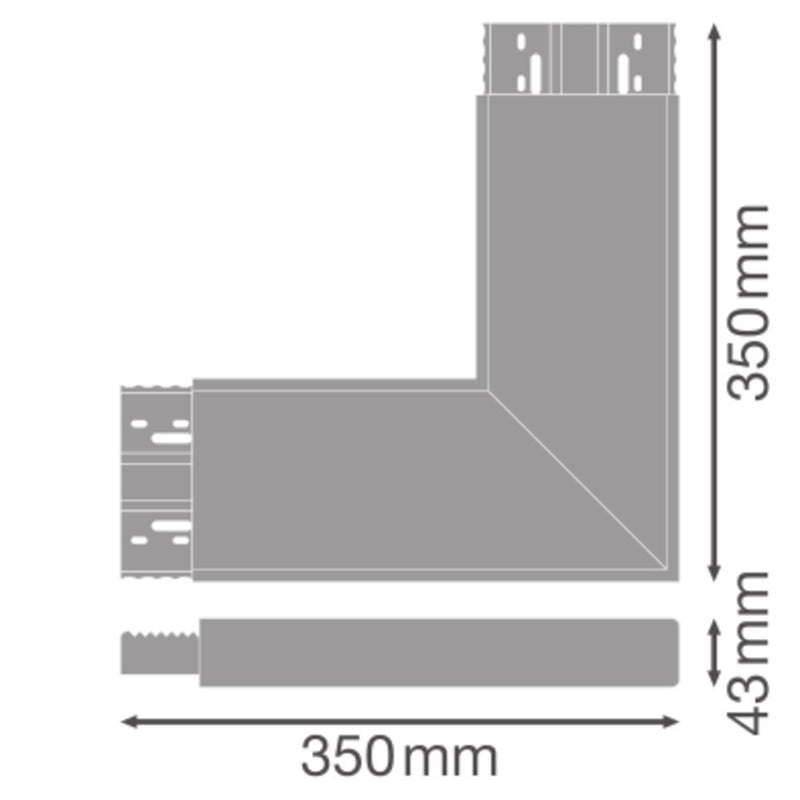 Ledvance - Mechanisches Zubehör/Ersatzteile für Leuchten Eckverbinder LN INV CORNER CON.BK schwarz