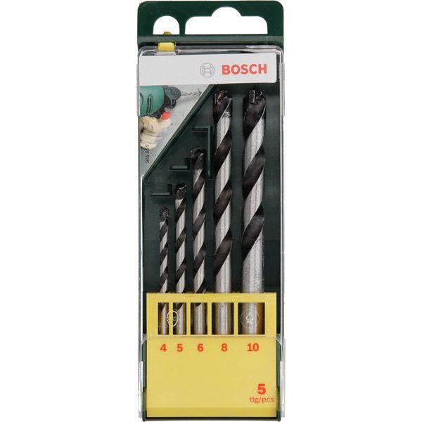Bosch - Bohrer-Set Betonbohrer-Set, HM, 2607019444 5-teilig, 4 - 10 mm