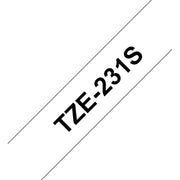 Brother - Verbrauchsmaterial für Telefax/Drucker/MFC Schriftbandkassette TZe-231S 12mm, 4m, ws, sw