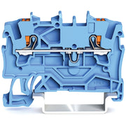 WAGO GmbH & Co. KG - Durchgangs-Reihenklemme 2-Leiter-Durchgangsklemme 2201-1204 1,5qmm, blau − 100 Stück