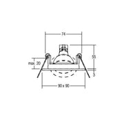 Brumberg Leuchten - Downlight/Strahler/Flutlicht NV-Einbaustrahler 20355680 GX5,3/50W silber