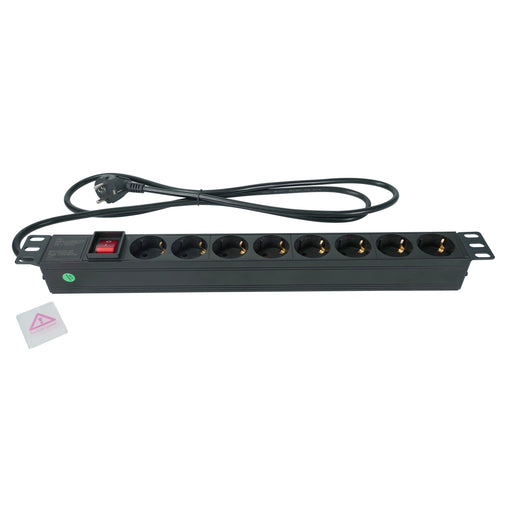 Televes - Mehrfachsteckdose 19" Steckdosenleiste USDL8 1HE, 8-f.16A − 1 Stück
