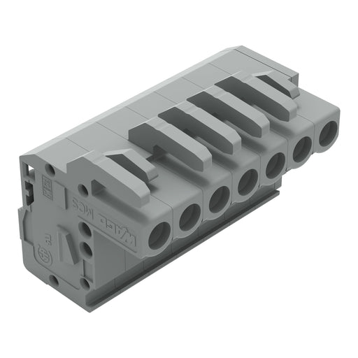 WAGO - Kabelsteckverbinder für Leiterplattensteckverbinder 1-Leiter Federleiste 232-107/026-000 CAGECLAMP 2,5mm²,gr − 50 Stück