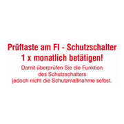Cimco Werkzeuge - Kennzeichnungsmaterial FI-Prüftasten Hinweisaufk. 182718 Gr. 280x220x1