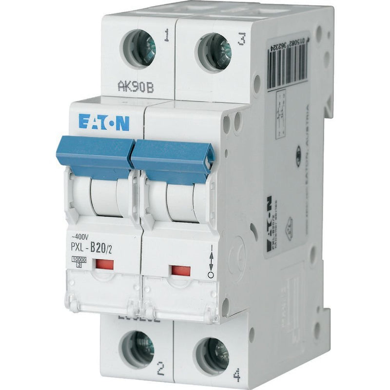 Eaton - Leitungsschutzschalter LS-Schalter m.Beschrift. PXL-C20/2 C 20A, 2p