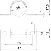 OBO Bettermann - Befestigungsschelle für Kabel/Rohre Befestigungsschelle 605 19 G galv.vz