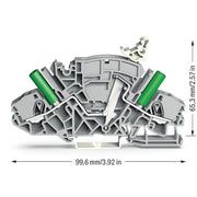 WAGO - Trenn- und Messtrenn-Reihenklemme 2-Leiter-Trenn-u.Messklem. 2007-8811/044-000 grau − 20 Stück