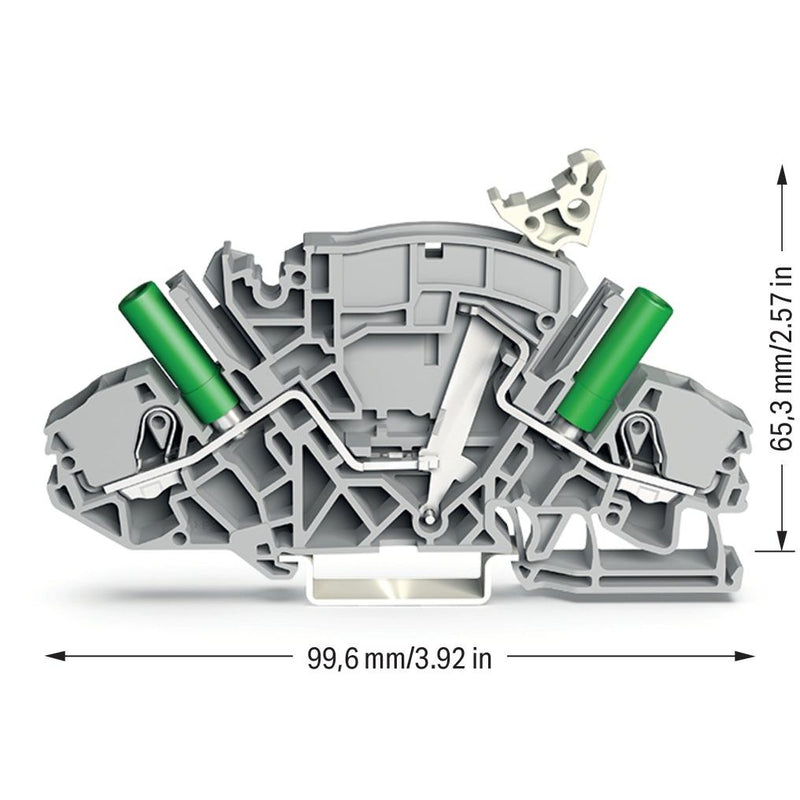 WAGO - Trenn- und Messtrenn-Reihenklemme 2-Leiter-Trenn-u.Messklem. 2007-8811/044-000 grau − 20 Stück