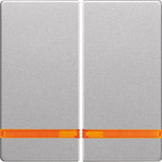 Berker - Abdeckung/Bedienelement für Installationsschalterprogramme Wippe alu/lack 16276084 mit Linsen