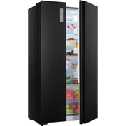 Hisense - Kühl-/Gefrierkombination Kühl/Gefrierkombi SbS RS677N4AFC black steel look