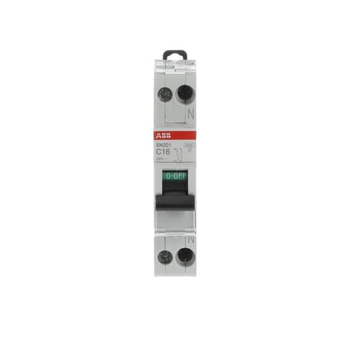 ABB Stotz S&J - Leitungsschutzschalter SN201-C16 C 16A 1-pol.+N
