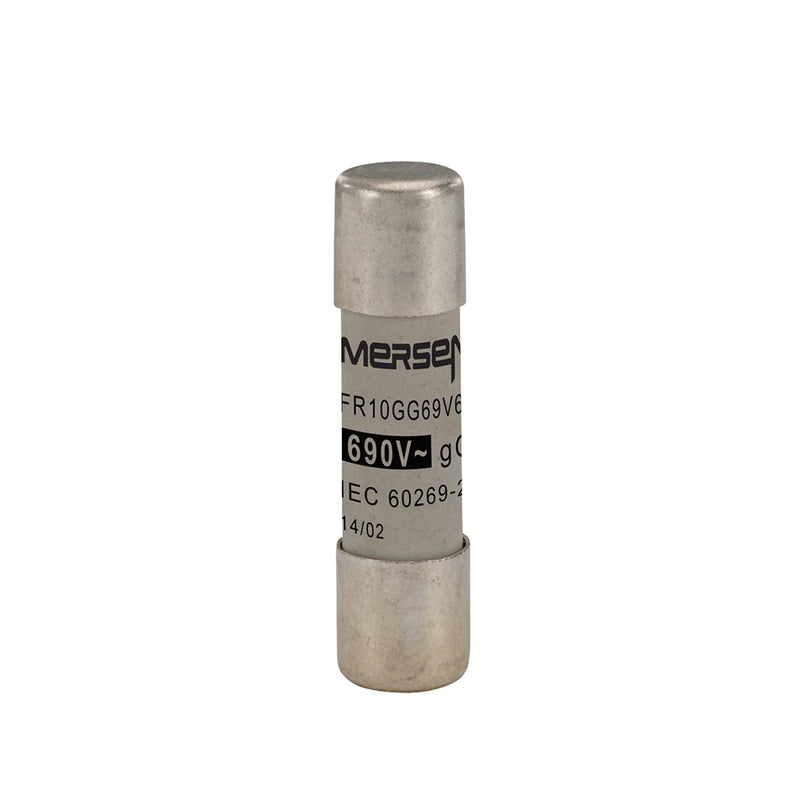 Mersen - Zylindrische Sicherung Sicherungseinsatz zyl. FR10GG69V6 10x38 gG 6A/690V − 10 Stück