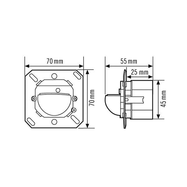 ESYLUX - Bussystem-Bewegungsmelder Wand-Präsenzmelder PD-C180i/16Touch KNX 180 Grad fernbedien