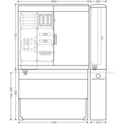 Hensel - Verteilerschrank für Energieversorgung Ladeverteiler Mi EV 22kW 4110 f.4 Ladep. a 22kW