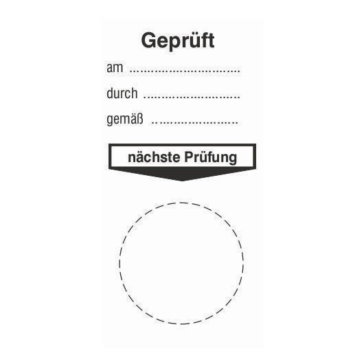 Cimco Werkzeuge - Kennzeichnungsmaterial GP Geprüft/am/Durch/gemäß. 182716 Gr. 220x85x5