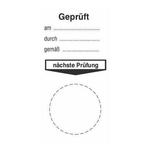 Cimco Werkzeuge - Kennzeichnungsmaterial GP Geprüft/am/Durch/gemäß. 182716 Gr. 220x85x5