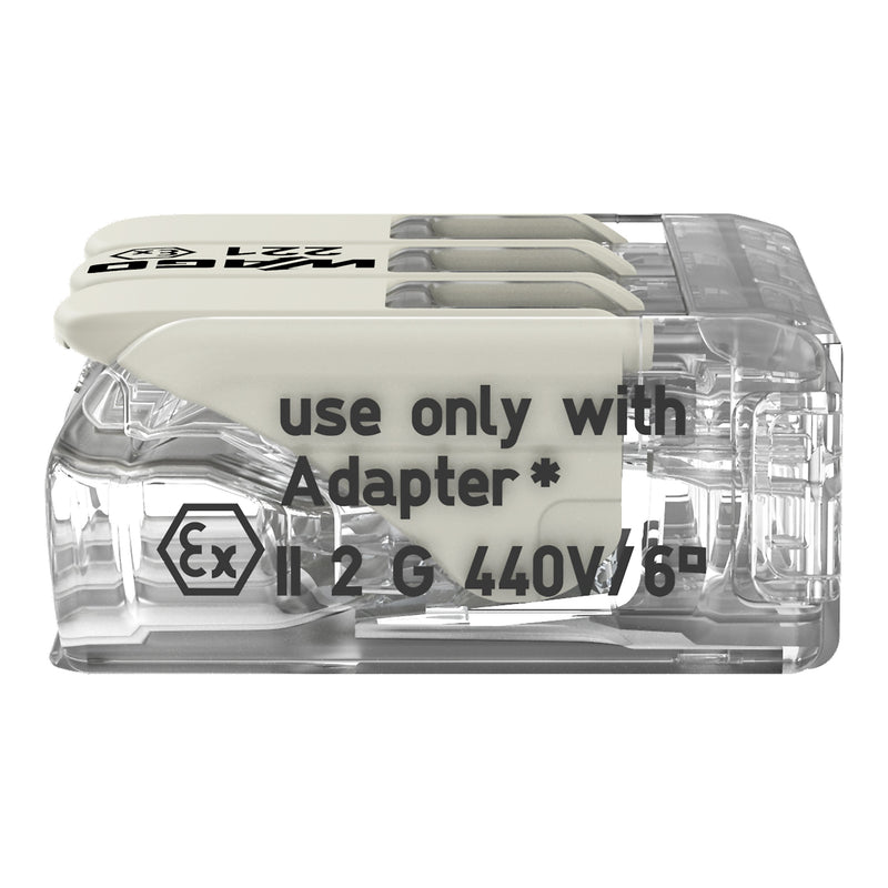 WAGO GmbH & Co. KG - Steckklemme COMPACT-Verbindungsklemme 221-683 Ex e,transparent − 30 Stück