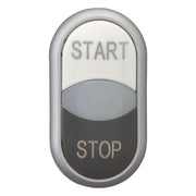 Eaton - Frontelement für Drucktaster Doppeldrucktaste M22-DDL-WS-GB1/GB0 beleuch.,beschriftet