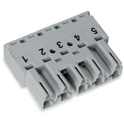 WAGO - Steckverbinder für steckbare Gebäudeinstallation Stecker 5-polig 770-255 Kod. B,grau − 50 Stück