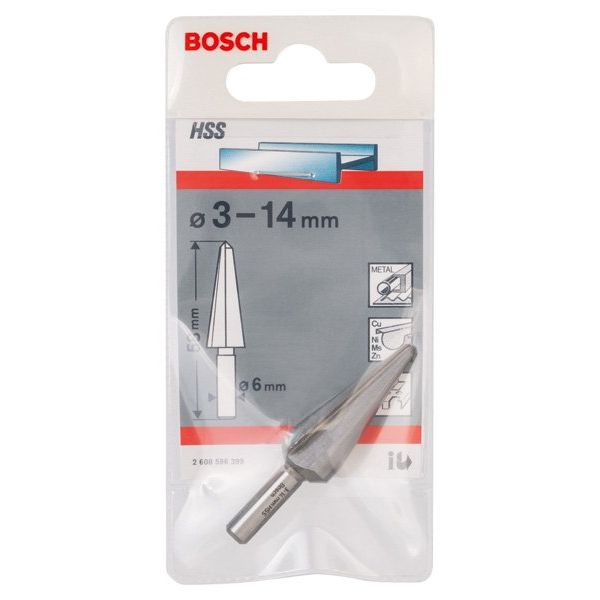 Bosch - Stufenbohrer Blechschälbohrer HSS, 2608596399 zylindrisch 3 - 14