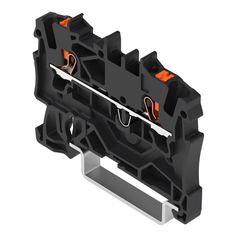 WAGO - Durchgangs-Reihenklemme 2-Leiter-Durchgangsklemme 2201-1205 1,5 mm²,schwarz − 100 Stück