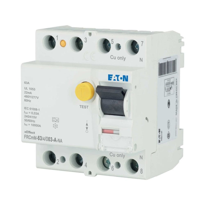 Eaton - Fehlerstrom-Schutzschalter FI-Schalter FRCMM-63/4/003-A-NA 63A 4pol 30mA