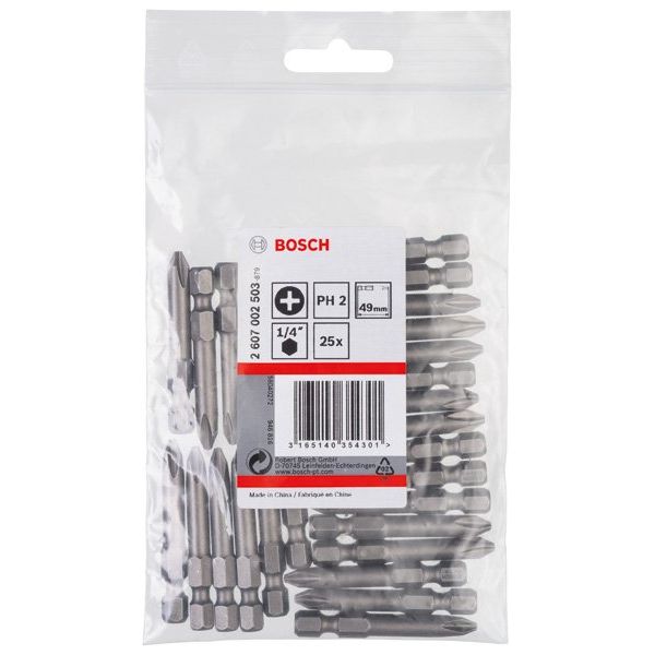 Bosch - Bit Schrauberbit Extra-Hart PH 2607002503 2, 49 mm, 25er-Pack