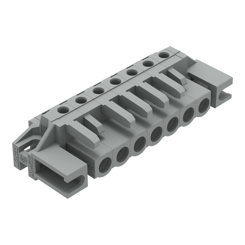 WAGO - Leiterplattensteckverbinder THT-Federleiste abgewink. 232-237/047-000 Rastermaß 5mm,grau − 50 Stück
