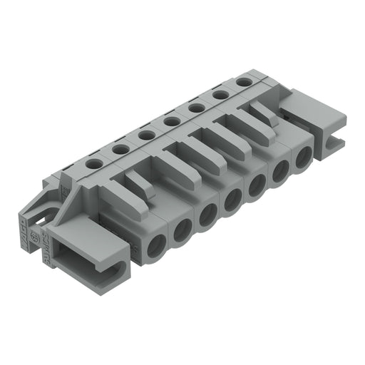 WAGO - Leiterplattensteckverbinder THT-Federleiste abgewink. 232-237/047-000 Rastermaß 5mm,grau − 50 Stück