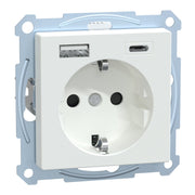 Merten - Steckdose Schuko Steckdose MEG2367-0325 mit USB Ladegerät