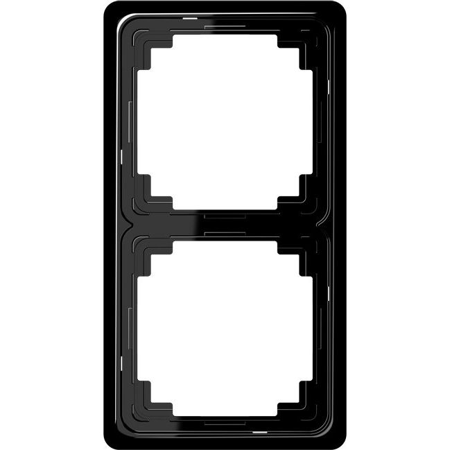 Jung - Abdeckrahmen Rahmen 2-fach sw CDP 582 SW waage/senkrecht