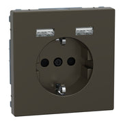Merten - Steckdose SCHUKO-Steckdose MEG2366-6052 m.USB Ladegerät moca