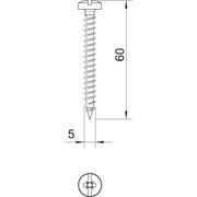 OBO Bettermann - Holz-/Spanplattenschraube Golden-Sprintschraube 4758 5.0x60 − 200 Stück