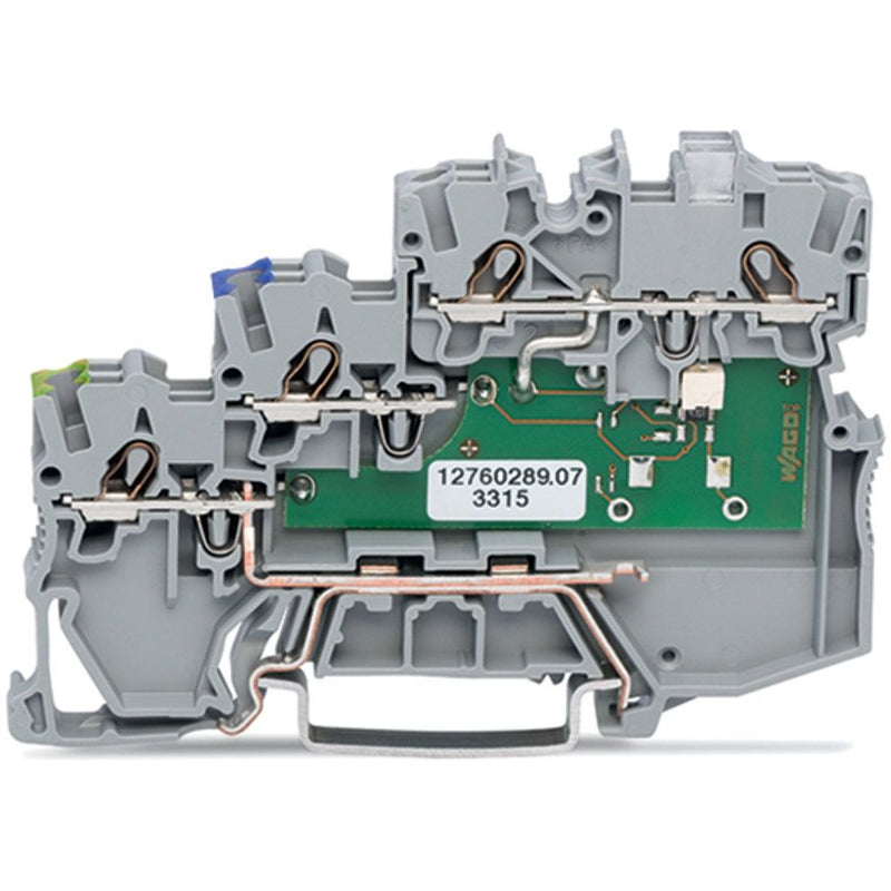 WAGO - Initiator/Aktor-Reihenklemme 3-Leiter-Aktorenklemme 2000-5317/1102-950 LED gelb für PNP − 50 Stück