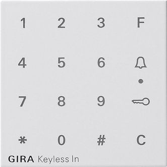 Gira - Bussystem-Zutrittskontrolleinrichtung Aufsatz Codetastatur rws 851303