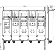 Hensel - Verteilerschrank für Energieversorgung Ladeverteiler Mi EV 200kW 4000 b. z. 4 Ladepunkte