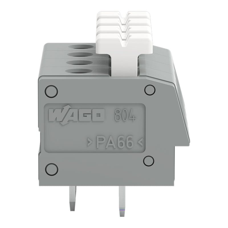 WAGO - Leiterplattenklemme 804-104 Drücker,2,5 mm²,grau − 55 Stück