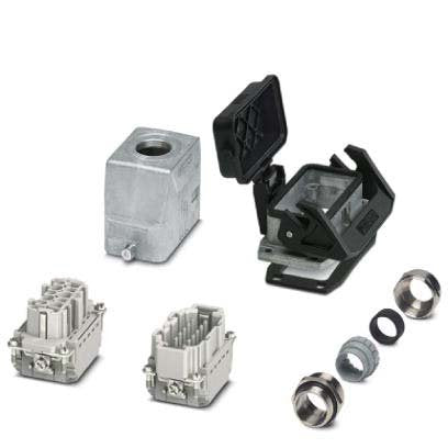 Phoenix Contact - Rechtecksteckverbinder, Set (Industriesteckverbinder) Steckverbinder-Set HC-STA-B10PT#1416345