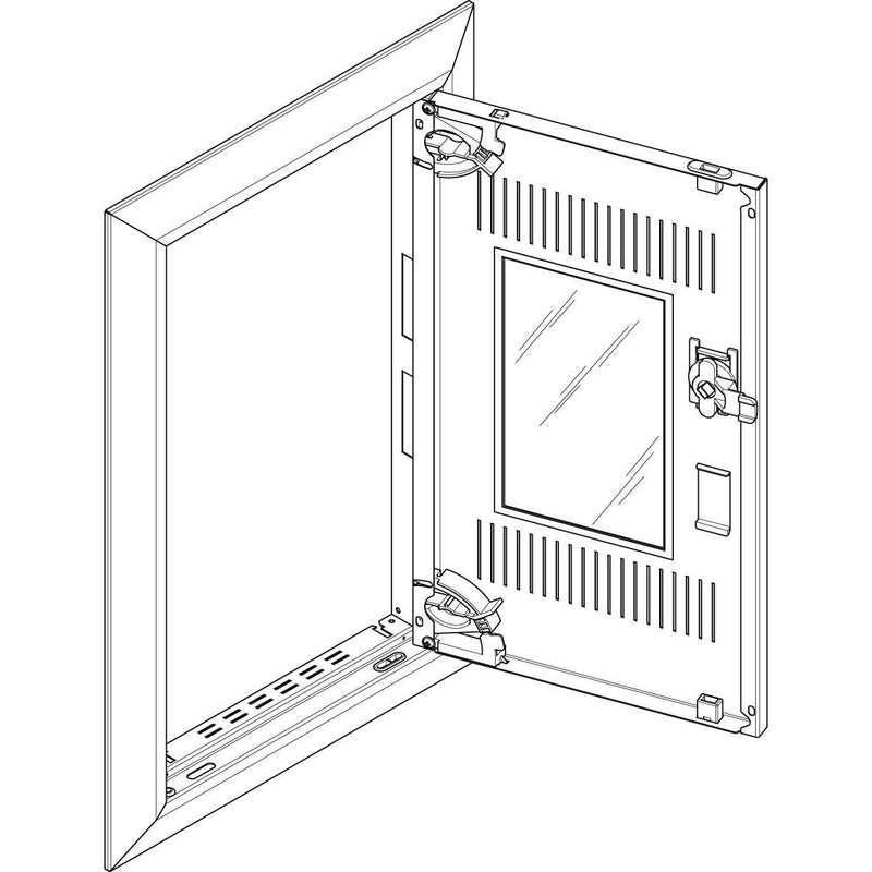 ABN - Tür/Bedientableau (Schaltschrank) Blendrahmen mit Mediatür GBRU13TM für UP-VT,1x3-reihig